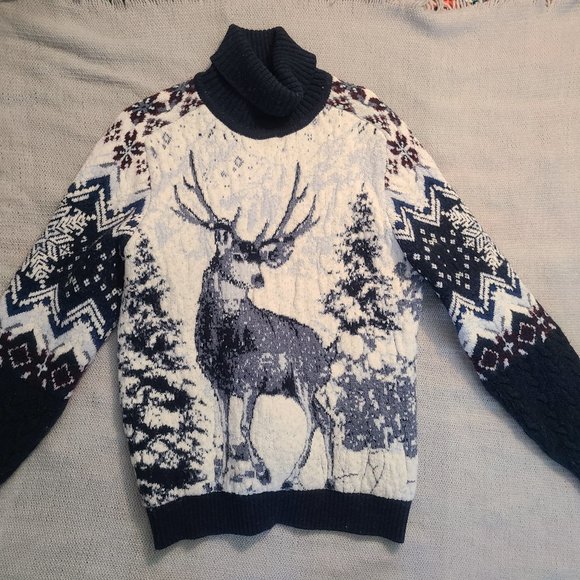 Pulltonic Sweaters - Winter Scene Wool Sweater